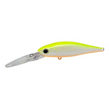 Isca Artificial Yara Deep Shad Meia Água 6,5cm 6,2g Cor 10 - Dorso Verde Limão