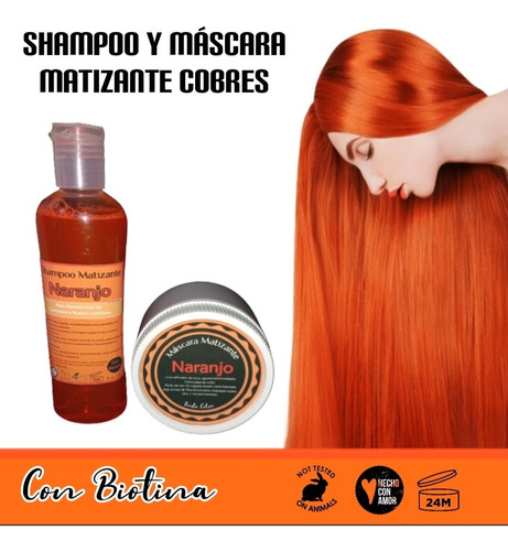 Shampoo Y Máscara Matizante Cobres / Naranjos Cobrizos 