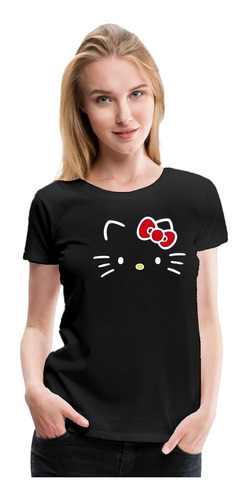 Polera Regalo Diseño Gato Cat Kawai/hello/kitty Mujer/niña