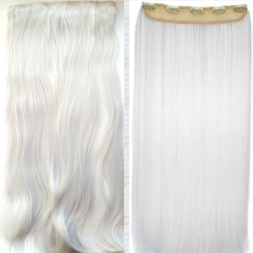 * Extensión Cortina Pelo Fantasía Color Blancogris 60cm*