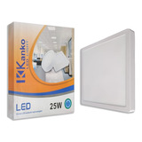 Plafon Sobrepor Quadrado Led 25w Painel Bivolt Kanko Sq25wbf