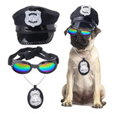 Juego Accesorios Disfraz Policía Para Mascotas Sombrero Poli