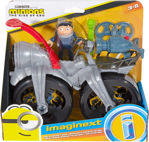 F-p Imaginext Minions Vehiculos - Bicicleta Cohete De Gru Gm