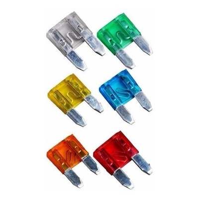 Kit Fusível Mini Lâmina C/ 12 Peças 5,10,15,20,25,30 Amperes