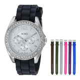 Reloj Xo9028 Para Mujer Con Siete Correas De Caucho De Silic