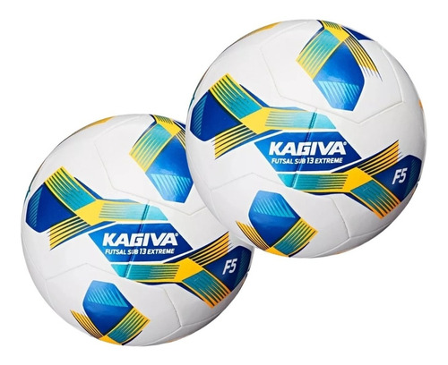 Kit 2 Bolas Kagiva Futsal F5 Extreme Sub 09, 11 Ou 13