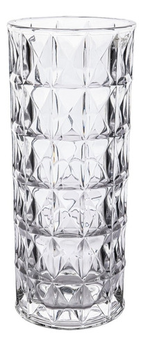 Vaso De Vidro Grosso Cristal Luxo Quadra 34 Cm 1031 Lylhome