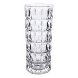 Vaso De Vidro Grosso Cristal Luxo Quadra 34 Cm 1031 Lylhome