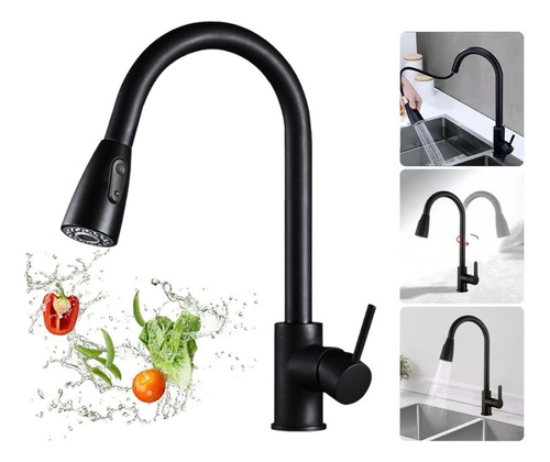 Llave Monomando Grifo Cocina Extension Flexible Lavaplatos 