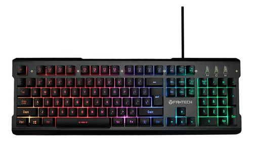 Teclado Gamer Membrana Fantech Soldier K612 Rgb Base Metal