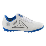 Tenis Fútbol Rápido Hombre Pirma 3013 Turf Blanco Azul