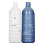 Kit Alinhamento P/ Loiras All Time Blue+shampoo Detox 1l Zap