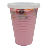 Vaso Plastivas Con Tapa Descartable 500 Cc X 100 Unidades