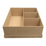 Caja De Madera (mdf) 30x30x12 Cm Con Divisiones Para Botella