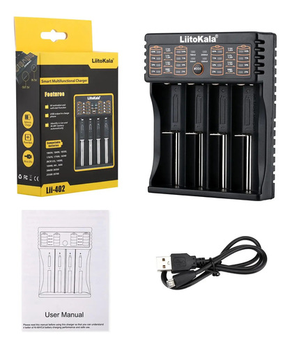 Cargador Lii-402 De Baterías Y Pilas + 4 18650 3400mah