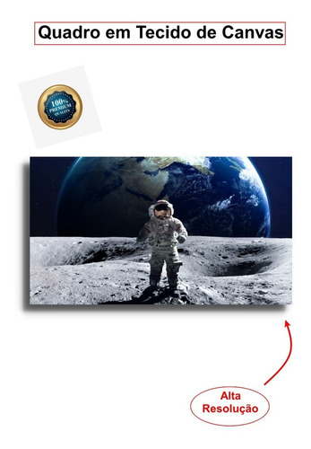 Quadro Astronauta Full Hd Decorativo Canvas 60x40  