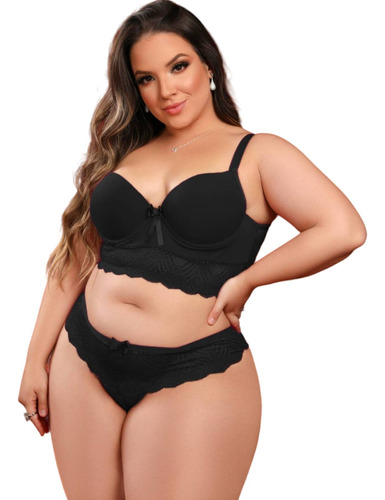 Conjuntos Sutiã E Calcinha Tanga De Lingerie Plus Size 