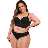 Conjuntos Sutiã E Calcinha Tanga De Lingerie Plus Size 