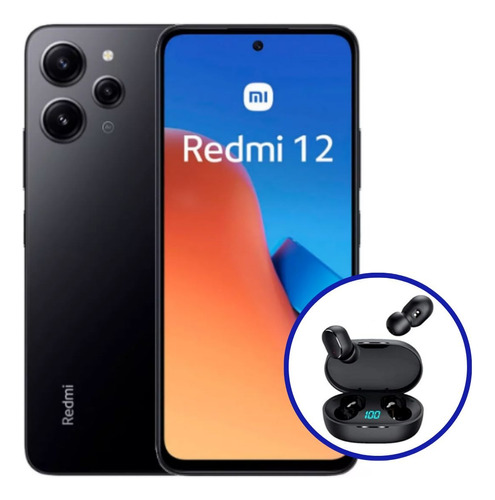 Redmi 12 256gb Midnight Black 8gb Ram + Fone Bluetooth