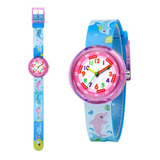 Reloj De Niño Niña Pulsera Dibujos De Animales Analógico Pvc