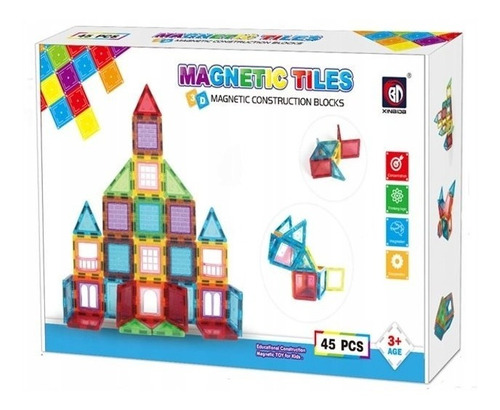 Didáctico Infantil Bloques Magnéticos 45pcs