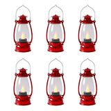 Reperla Mini Linternas, 12 Linternas Rojas Decorativas Con V