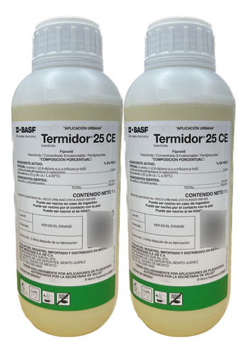 Termidor 25 Ce 1 Lt Insecticida Termitas Fipronil 2 Piezas