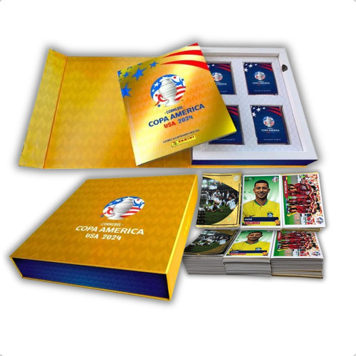 Álbum Completo Copa América Usa 2024 Dourado + Box Premium