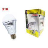 Pack X10 Lampara Led 15w Bateria Luz Emergencia Tbc Autonoma