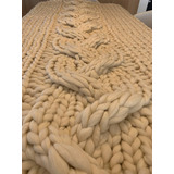 Mantas Nórdicas. Para Cama O Sillón. Tejido Xxl. Lana Merino