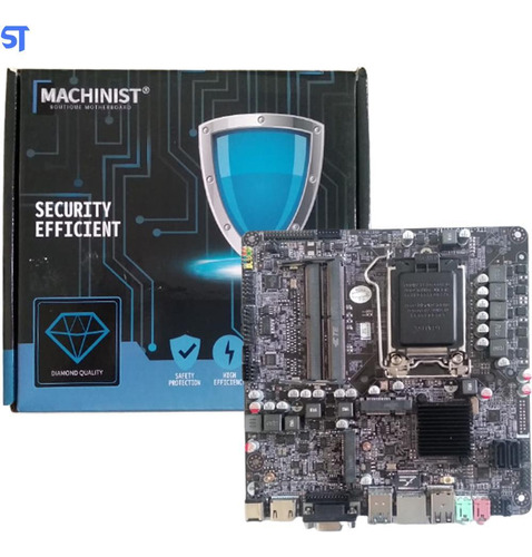 Placa Mãe Mini Itx Soquete Lga 1151 Ddr4 Machinist H110 Mini