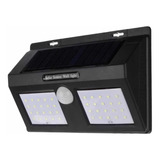 Lámpara Aplique Solar Para Exterior 40 Led Con Sensor