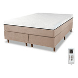 Cama Box E Colchão Magnético Queen Massageador - Elegancy