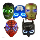 Máscara Superhéroe Hulk Spiderman Capitán Avengers Luz Led