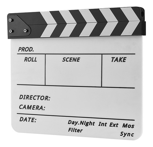 Clapboard Profesional Acrílico Borrado En Seco Película De