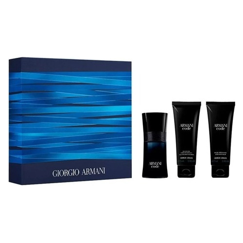 Kit Armani Code Perfume 75ml + Gel De Banho + Pós Barba- Edt