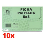 Ficha Pautada 5x8 10 Pacotes - Branco 150g