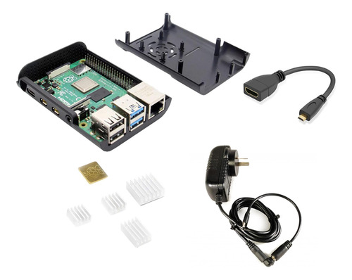 Raspberry Pi 4 8gb Kit Element14 Base Fuente