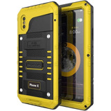 Funda Impermeable Para iPhone X/xs - Amarilla/negra