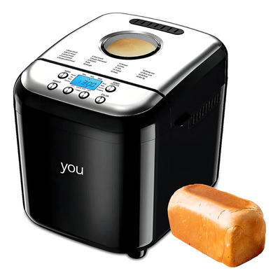 Maquina De Hacer Pan Horno Automatico Lcd 19 Funciones You Color Negro | Meses sin interés