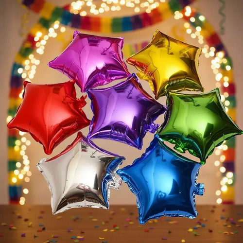 25 Globos Metalicos De Estrellas  45cm Decoracion Fiestas  | Meses sin interés