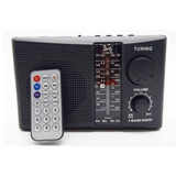 Radio Recargable Multibandas Usb/sd/bt Con Control - Fx008 Color Negro