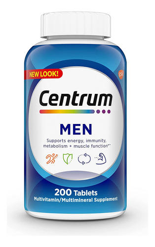 Centrum Homem Multivitaminas For Men 200 Cáps Importado