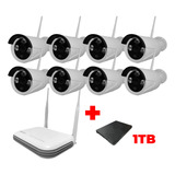 Kit 8 Camaras Hd Seguridad Wifi Inalambricas Disco Duro 1tb