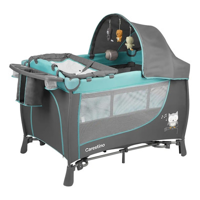 Cuna Corral Carestino Marsella color Aguamarina mas cambiador mas bolso | Envío gratis