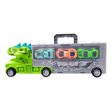 Camion Dino Porta Autos Con Lanzador Con 3 Autitos Tut