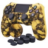 Funda Joystick Ps4 Yorha Skulls Yellow