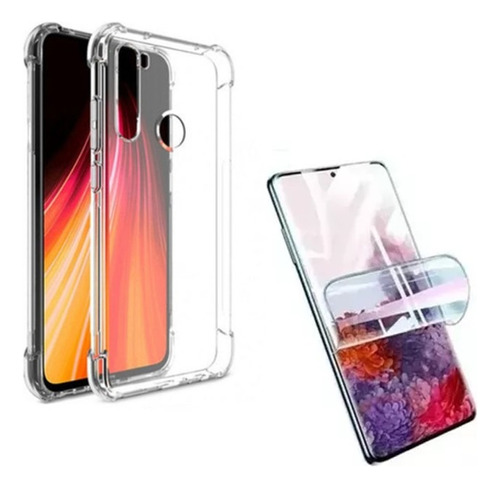 Capa Capinha  + Pelicula Hidrogel Gel Para Redmi Note 8