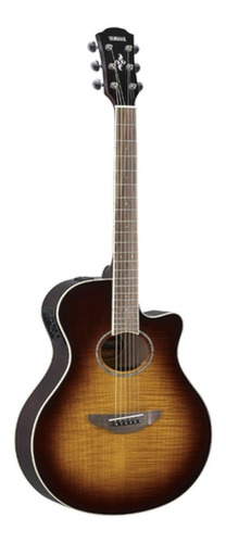 Guitarra Electroacústica Yamaha Apx600fm Para Diestros Tobacco Brown Sunburst Palo De Rosa Brillante