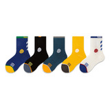 5 Pares De Calcetines Deportivos Para Niños, Transpirables,